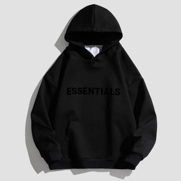 Celebrate Love in Style Black Essentials Hoodie for Valentine’s Day